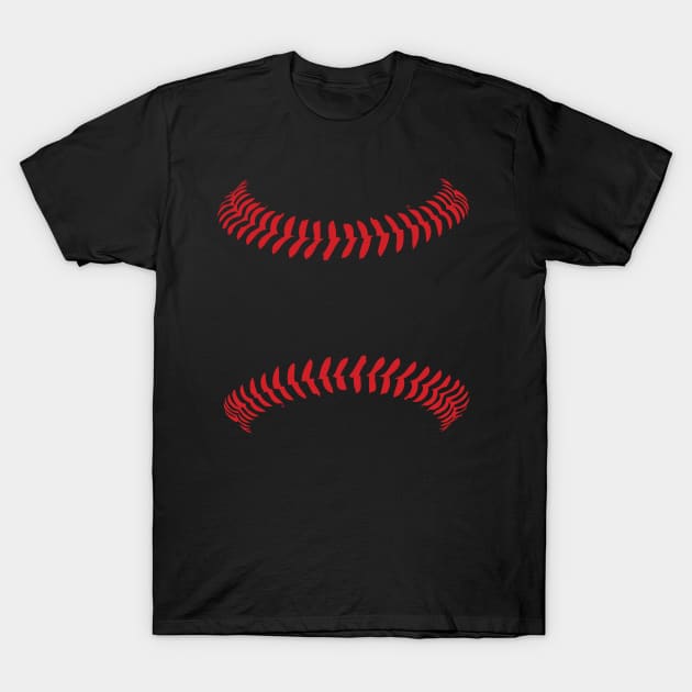 Baseball has me in stitches T-Shirt by hamiltonarts